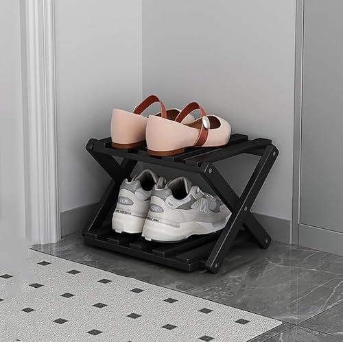 Étagère à chaussures verticale en bois pliable pour petit espace - 2