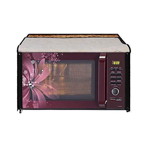Image of DREAM KING Stylish Design & Printed Microwave Oven Cover Full Closure |waterproof & Dustproof Oven Cover Suitable for All Models - Multicolour SA54