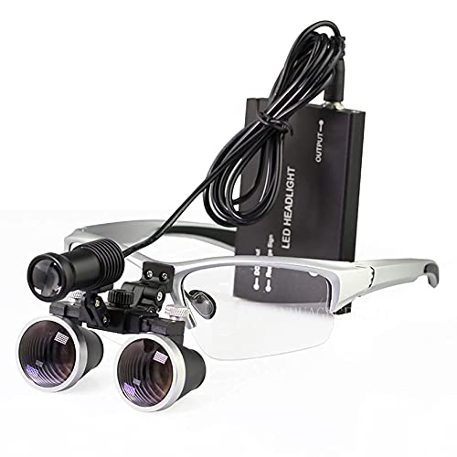 Magnifier with Light, 2.5X / 3.5X Magnification Clip Surgical Magnifying Loupes, Portable Binocular...
