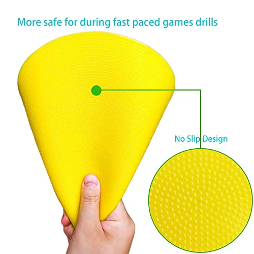 Roujiatk 9" Poly Vinyl Spot Markers, Non Slip Rubber Agility Markers Flat Field Cones Floor Dots,For Exercise Drills, Sports, Games, Speed Agility Training-18Pcs #TOP1