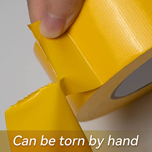 Image of Reniteco Yellow Duct Tape- 2 inches x 10 Yards, Waterproof & All-Weather, No Residue, UV Resistant, Heavy Duty for Car, Home & Outdoor Repairs, 1 Roll