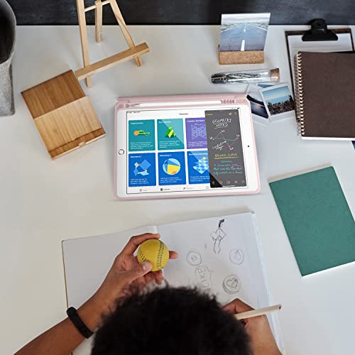 Kenke Ipad 9.7 2018/2017 Case With Pencil Holder, Auto Wake/Sleep Smart Cover With Trifold Stand, Soft Tpu Back Cover, Lightweight Shockproof Case For Ipad 9.7 Inch 6Th/5Th Generation, Pink #TOP5