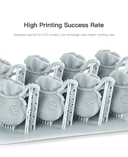 Image of Creality Standard Rigid Resin Plus by WOL3D Professional LCD Resin| Resin for LCD 3D Printer|Fast Speed|1000g Grey(2)