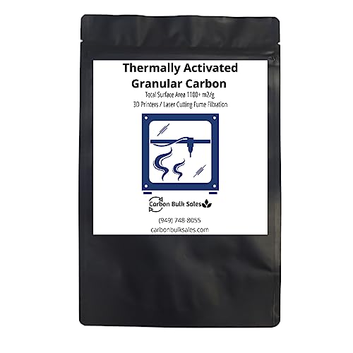 Activated Carbon for 3D Printers, Thermaly Activated, Low-Dust GAC Charcoal for Laser Engraver, Carbon for Filter Refill