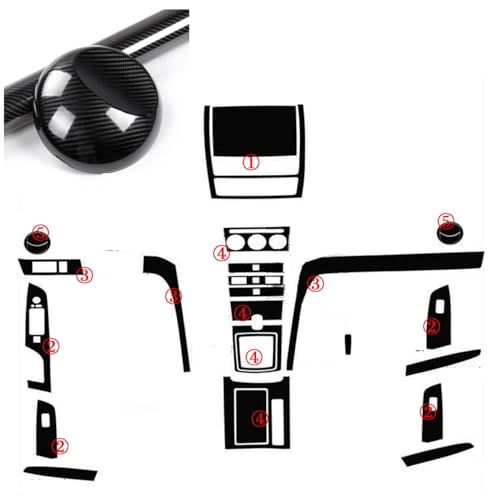 Sticker fibre de carbone Mazda 6 2008-2015 habillage console effet 3D 5D