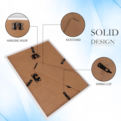 Giftgarden White 8x10 Photo Frame, Sleek Design Picture Frames 10x8 Versatile Tabletop or Wall Displays - Single - Image 3