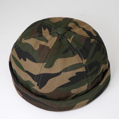 Image of Dome Brimless Hats for Women Men Beanie Docker Cap Sailor Skull Cap