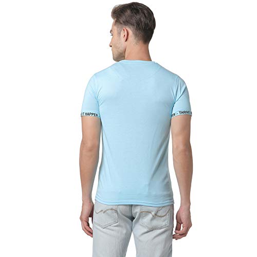 Image of CAHOOT Men Red Striped Casual T-Shirt