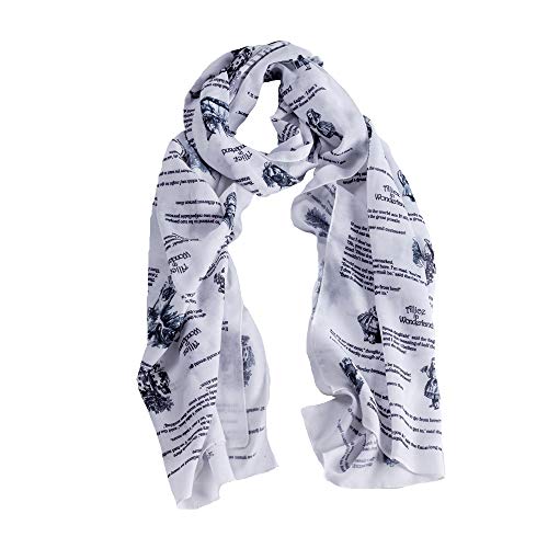 ASVP Shop Alice in Wonderland Book Scarf - With images from John Tenniel and Lewis Carol Quotes2