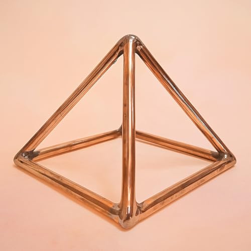 Image of Jet Pure Copper Meditation Pyramid, 51 Degree, 15.2 cm, for Energy Amplification and Healing