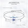 ONEFINITY Bracelet de cheville tortue de mer en argent sterling 925 avec vague, étoile de mer, coquillage de mer, bracelet de cheville, tortue, vague, bijou pour femme, Eine Grösse, Argent sterling, #4