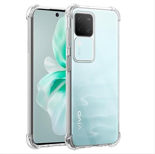 Image of Lustree Compatible with vivo V30 PRO 5G Back Cover| Clear + TPU Case with 4 Corner Air Cushion Protection & Camera Protection | Slim& Stylus Cover for vivo V30 PRO 5G