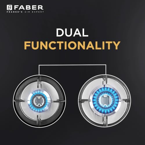 Image of Faber Hob 90 cm 5 Burner|Auto-Ignition|Spillage Proof|Brass Burners|Metal Knobs|Pan Support|2yrs on Burner,5 Yrs Warranty on Valve & Glass|2Yrs Comprehensive warranty|HOB SUPERIA HT905 BR AI IN