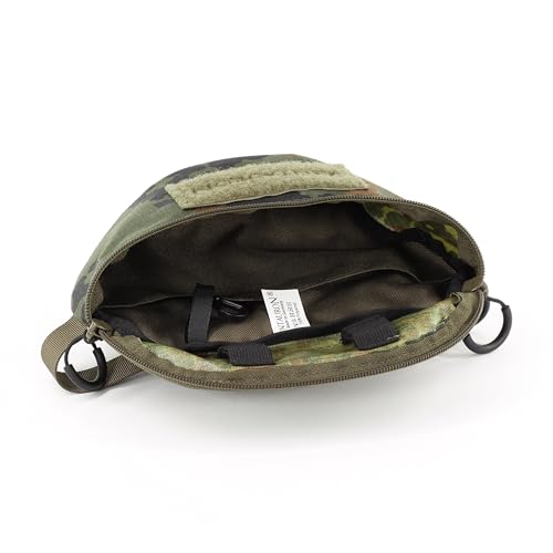 Zentauron Taktische Bauchtasche 1,25L aus Cordura - MOLLE Hüfttasche mit 2 Fächern & Klettfläche für EDC, IFAK & Outdoor - Hüftgurt 70-120 cm - Robuste Gürteltasche für Militär, Wandern & Freizeit