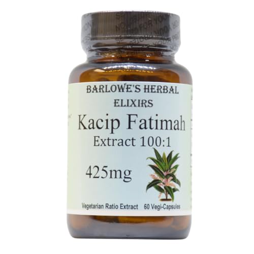Kacip Fatimah 100:1 Extract | Labisia Pumila | Herbal Supplement for Womens Wellness | 425mg Per Capsule | 60 Vegan Capsules | Stearate-Free | Packaged in Glass