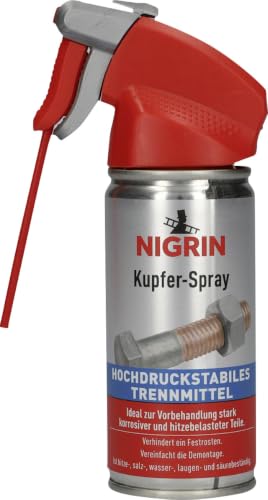NIGRIN Kupfer-Spray hochdruckstabiles Trennmittel verhindert Festrosten hitzebeständig 100 ml rot