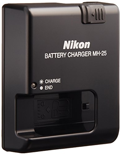 Nikon MH-25 - Cargadores de batería (Lithio-Litio, Negro, Carga, Cargador de baterías para el hogar, Ión de Litio, 1 V)