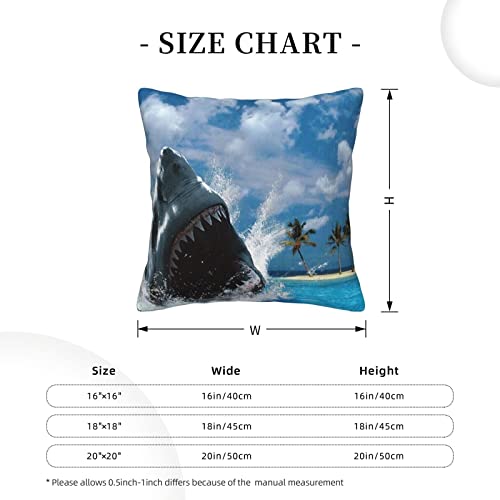 Taies d'oreiller velours côtelé requin océan maison 45x45cm - 5