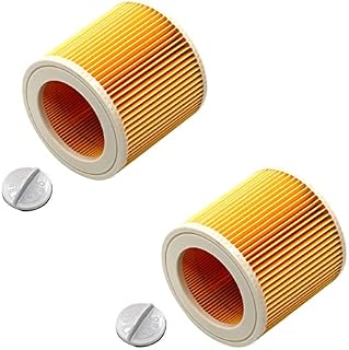 2 Pack Filter Replacement Parts for Karcher WD2 WD3 WD3P MV2 MV3 WD 2200 SE 4001 Wet & Dry Vacuum Cleaner Accessories, Part # 64145520