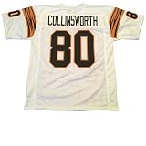 CRIS Collinsworth White Jersey Stitched Custom Football New No Brand/Logos (US, Alpha, Large, Regular, Regular, White)