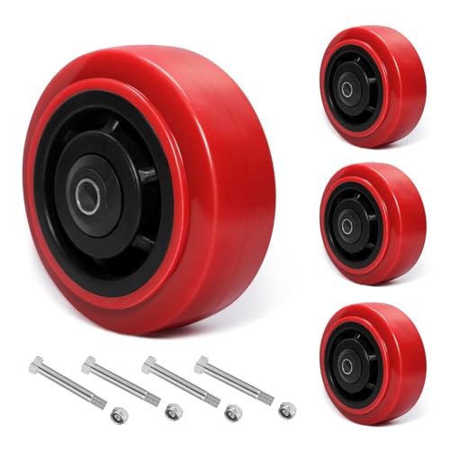 ZDNEY 5 Inch Polyurethane Caster Wheels
