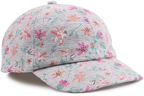 Plain Toddler Baseball Hat Unisex Cotton Kids Trucker Hat Adjustable Baby Boys Sun Caps Girls Baseball Cap 1-5Y (50cm(1-3Y), Flower)