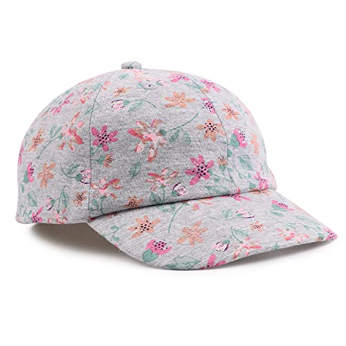 Plain Toddler Baseball Hat Unisex Cotton Kids Trucker Hat Adjustable Baby Boys Sun Caps Girls Baseball Cap 1-5Y (50Cm(1-3Y), Flower) #TOP2
