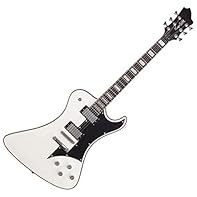 With a relatively thin 1¼” body, the Fan omen is beautifully balanced and surprisingly lightweight. A collaboration between the design team at Hagstrom and “Papa Emeritus” and the Ghouls of the band Ghost. A 25.5”scale provides a slightly sharper att...