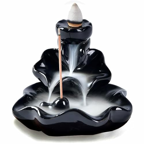 Waterfall Incense Burner, Lotus Backflow Incense Holder...