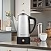 Elite Gourmet EC140 Electric 6-Cup Coffee Percolator with Keep Warm, Clear Brew Progress Knob Cool-Touch Handle Cord-less Serve, Stainless Steel