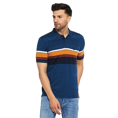 Image of Duke Stardust Men Polo Neck Half Sleeve Cotton T-Shirt (LF7069 D.Navy XXL)