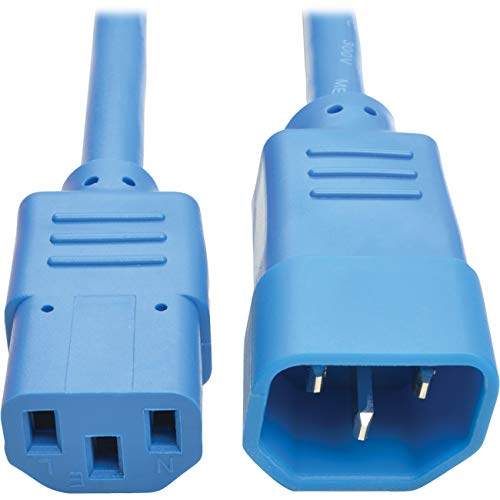 Image of Tripp Lite 6 ft. Heavy Duty Power Extension Cord, C14 to C13, 15A, 14 AWG, Blue (P005-006-ABL)