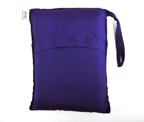 Marycrafts Seidenschlafsack Aus 100% Naturseide, Hüttenschlafsack Inlett Sommerschlafsack Aus Echter Seide 210 x 84 cm (Blau 3)