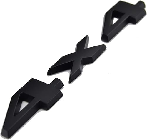 Calcomanía de emblema 4 x 4 con placa de identificación 3D para automóvil universal (negro)