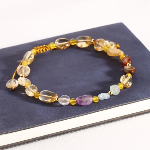 Image of 7 Chakra Crystals and Stones Anklet Irregular Tumbled Gems Beaded Ankle Bracelets for Women Spiritual Energy Meditation Yoga Healing Jewelry Mom's Gifts