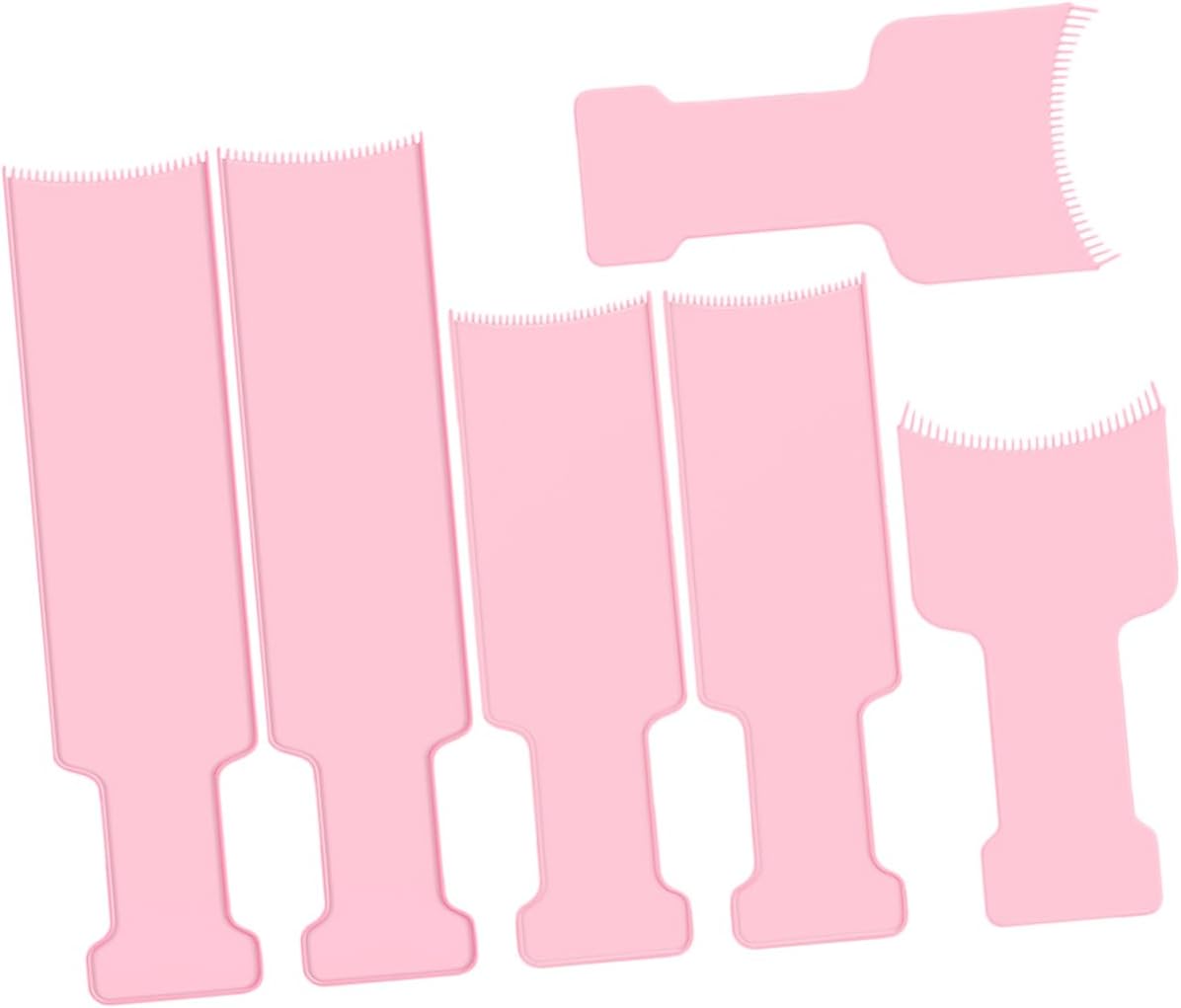 OUNONA 6pcs Highlight Board with Teeth: Hair Dye Paddle Highlight Brush Board Comb For Hair Stylist Hair Dye