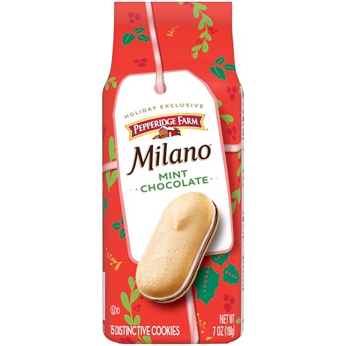 Pepperidge Farm Milano Mint Chocolate Cookies, 7 OZ Bag (15 Cookies)