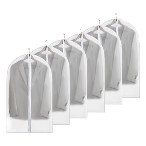 SVUPUE Fundas Ropa, 6 Piezas Bolsa de Traje Transparente Bolsas de Ropa, para Guardar Camisas, Faldas y Trajes, 60 x 100 cm