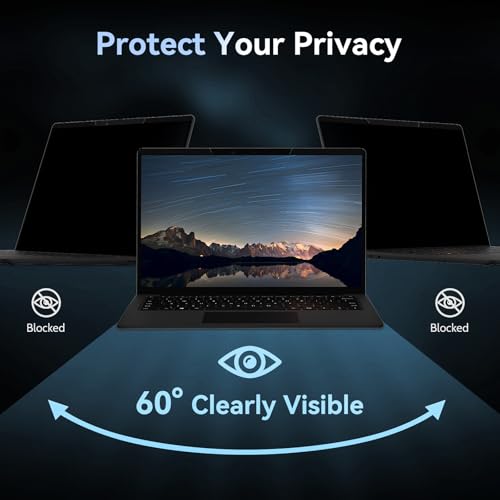 Image of Mamol Magnetic Laptop Privacy Screen 16 inch,16:10 Aspect Removable Anti Glare Protector Blue Light Privacy Screen Filter,Filter Shield Compatible with HP /Dell /Acer /Asus /Samsung /Lenovo /Thinkpad Envy