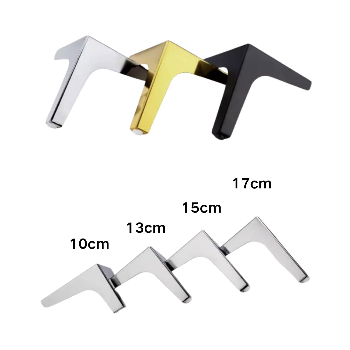 Ersatzbeine für Sofas, Sofas, Sofas, Ottomane, 10,2 cm bis 17,8 cm Höhe, verschönern Sie die Heimdekoration mit stilvollem Fell-Design, 4 Stück