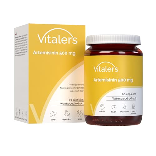 Vitaler’s Artemisinin 500 mg – 60 Kapseln, 2 Monate Versorgung, Vegan, Ohne Konservierungsstoffe, Reine Zusammensetzung