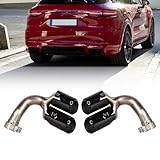 TOPAZ 2PCS Muffler Tail Tip Stainless Steel Exhaust Pipe Fit for 2018-2024 2025 Porsche Cayenne Low Configuration 3.0T