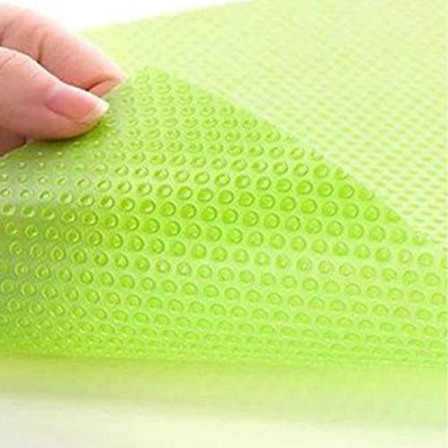 RUNER EVA Food Grade Washable Anti Slip Mat/Sheet for Fridge, Shelf Liner, Table, Kitchen Drawer mat, Waterproof Mat for Kitchen Green (Size : 0.5 X 1.5 Meter) 4