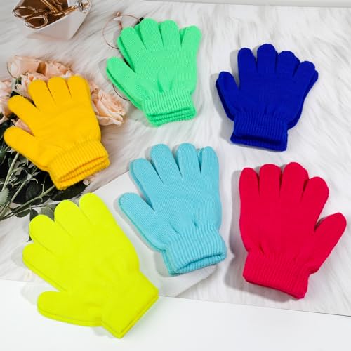 Image of ONESING 6 Pair Baby Gloves Toddler Gloves Toddler Winter Gloves Kids Gloves Winter Stretchy Knit Gloves for Kids Boys Girls