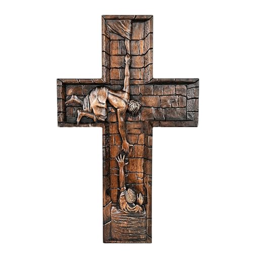 Cruz de madera hxoity decoraciones con temática salvadora pared
