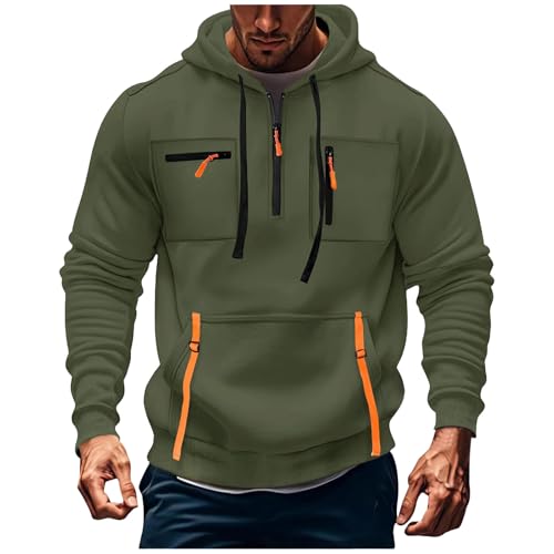 Sweat capuche à cordon homme ample résistant avec poches de rangement