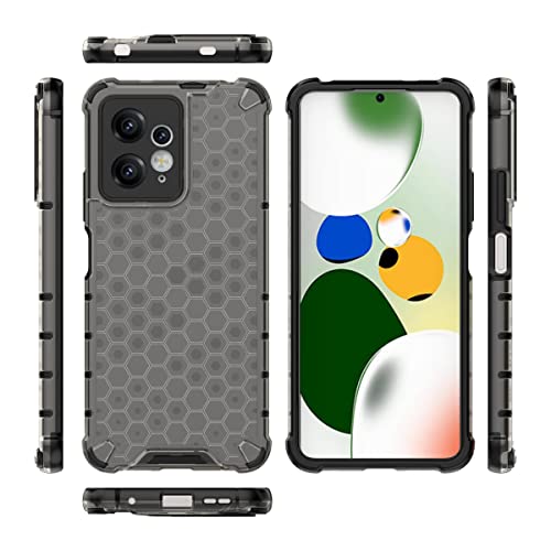 Image of for [ Mi Redmi Note 12 4G ] Back Case Cover | Polycarbonate Hard Case Honeycomb |Camera Protection| Back Case for [ Mi Redmi Note 12 4G ]- Black