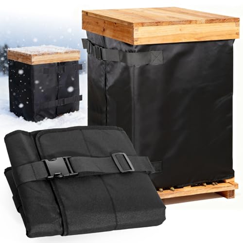 79 x 23.6 Bee Cozy Winter Hive Wraps - 8 and 10 Frame Universal Warm Windproof Waterproof Bee Hive Insulation Wrap with Adjustable Hook and Loop Straps