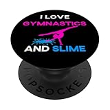 Gymnastics Gift Charm for Girls - Funny Gymnast Slime Quotes - PopSockets Grip and Stand for Phones and Tablets