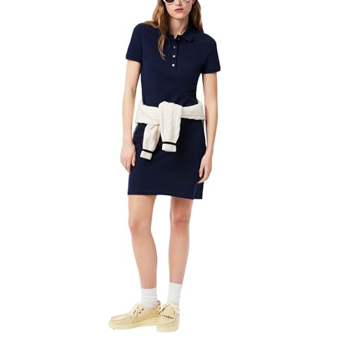 Image of Lacoste Women's Slim Fit Stretch Petit Pique Polo Dress